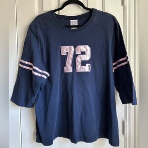 Vtg Carolina Blues Plus 72 Jersey T Shirt Blue and Pink Size XL